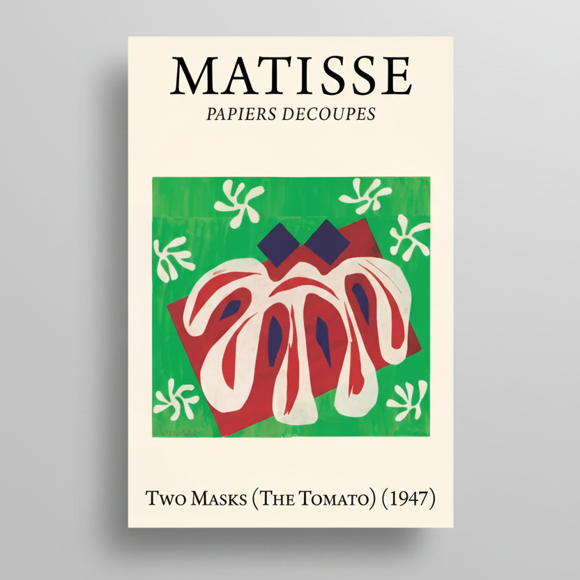Two Masks (The Tomato) (1947) Henri Matisse Cut-Out