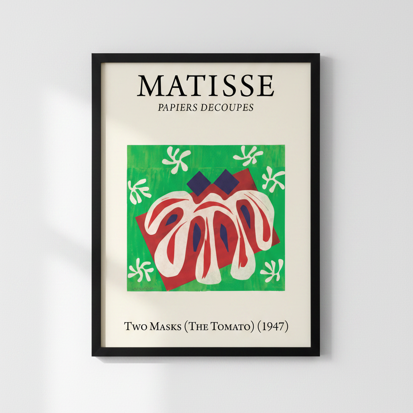 Two Masks (The Tomato) (1947) Henri Matisse Cut-Out