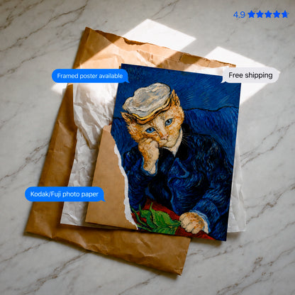 Dr. Catchet — Van Gogh's Portrait of Dr. Gachet Art Print Poster & Framed Print