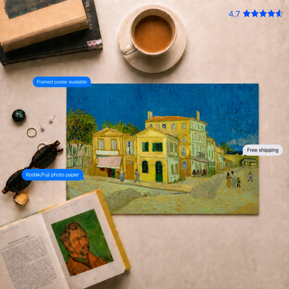 The Yellow House by Vincent van Gogh Poster & Framed Print