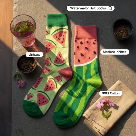 Watermelon Art Socks