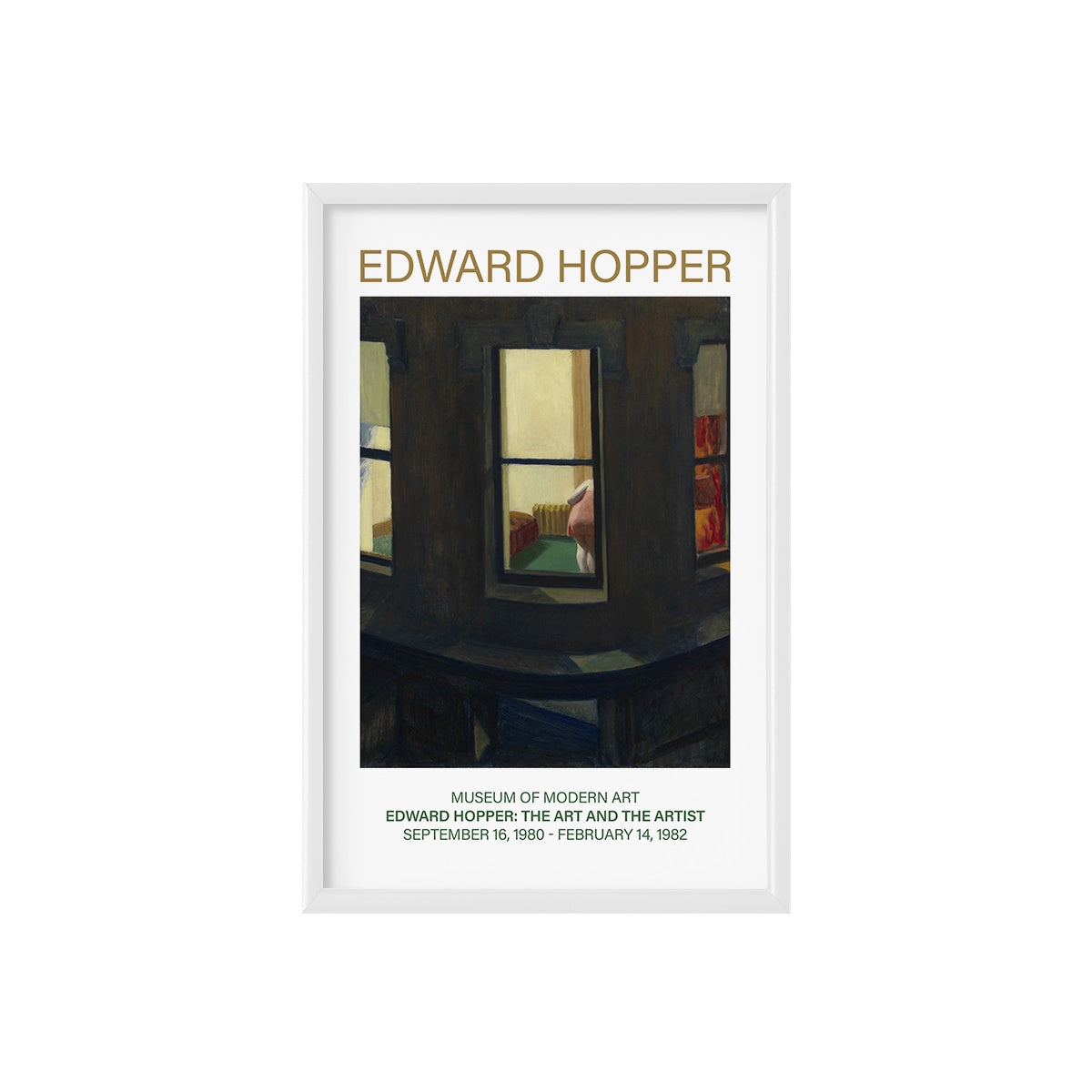 Night Windows  By Edward Hopper Poster & Framed Print - Nukkad Studios