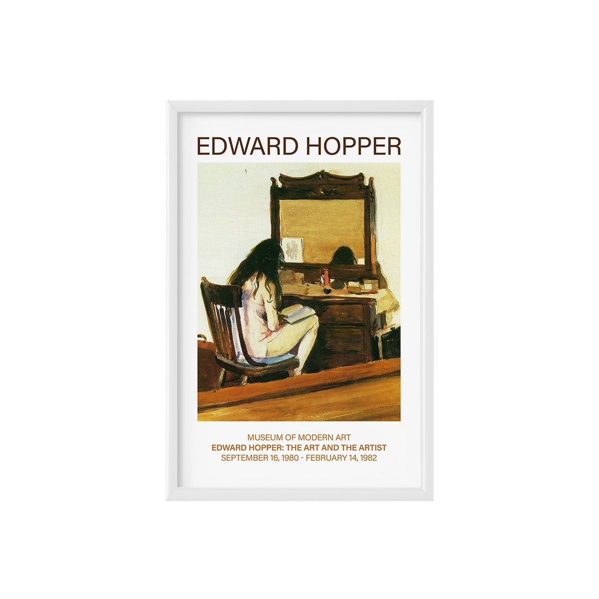 Interior, Model Reading By Edward Hopper Poster & Framed Print - Nukkad Studios