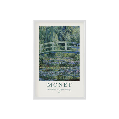 Monet Water Lilies and Japanese Bridge Poster & Framed Print