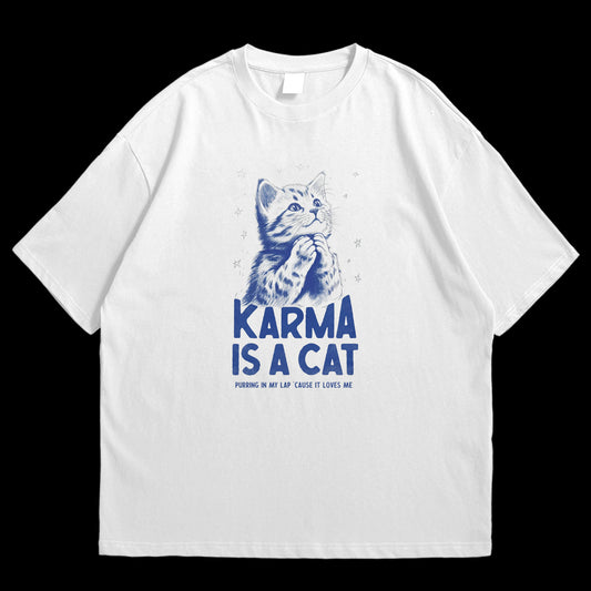 Karma is a Cat Oversized T-shirt