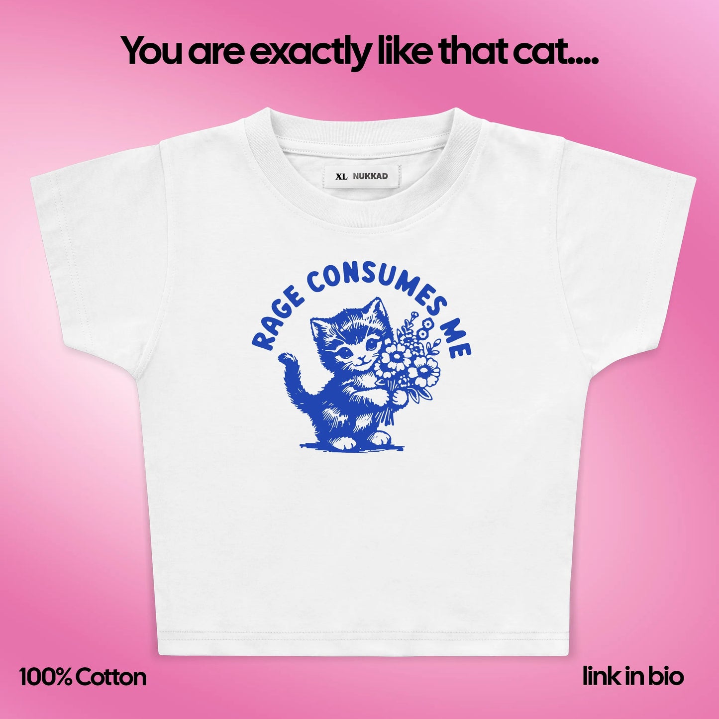 Rage Consumes Me Y2K Baby Tee