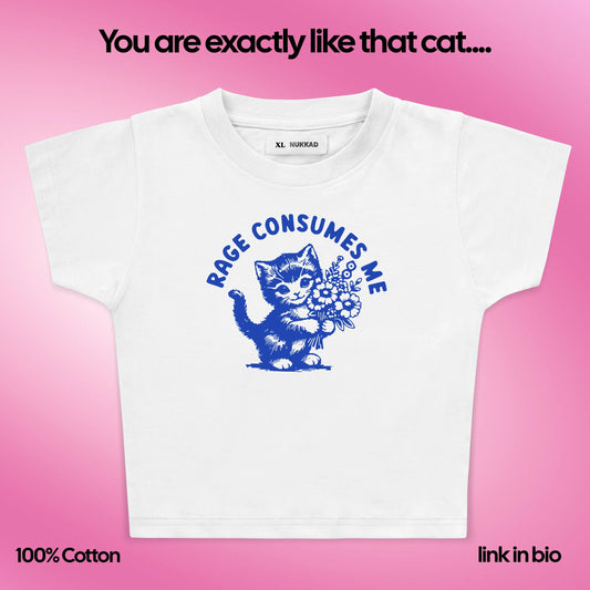 Rage Consumes Me Y2K Baby Tee