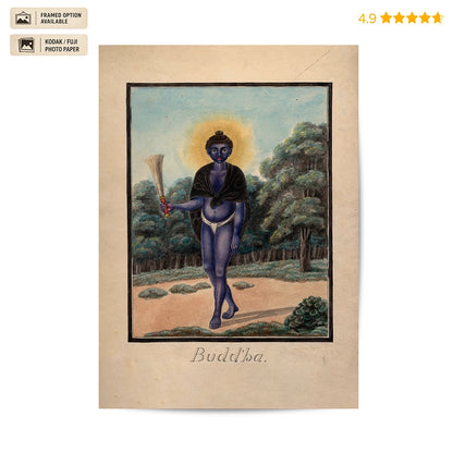 Buddha Early 19th century Vintage Poster & Framed Print