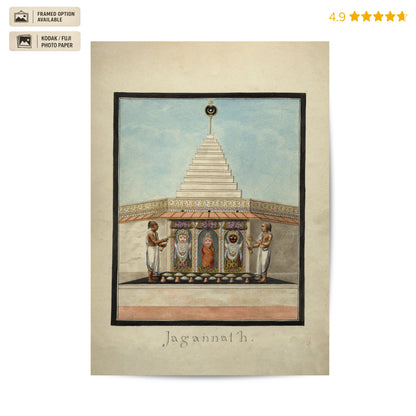 Jagannath 19th Century Vintage Poster & Framed Print