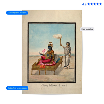 Goddess Khashtica-Devi 19th-century Vintage Poster & Framed Print