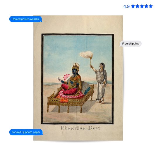 Goddess Khashtica-Devi 19th-century Vintage Poster & Framed Print