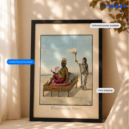 Goddess Khashtica-Devi 19th-century Vintage Poster & Framed Print