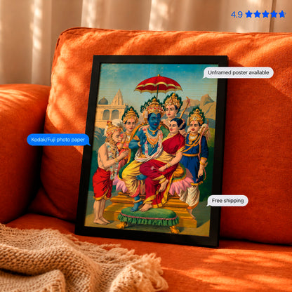 Ram Darbar Vintage Poster & Framed Print