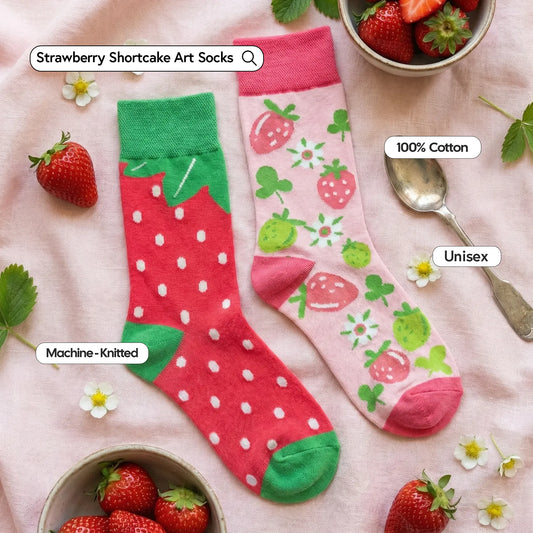 Strawberry Shortcake Art Socks