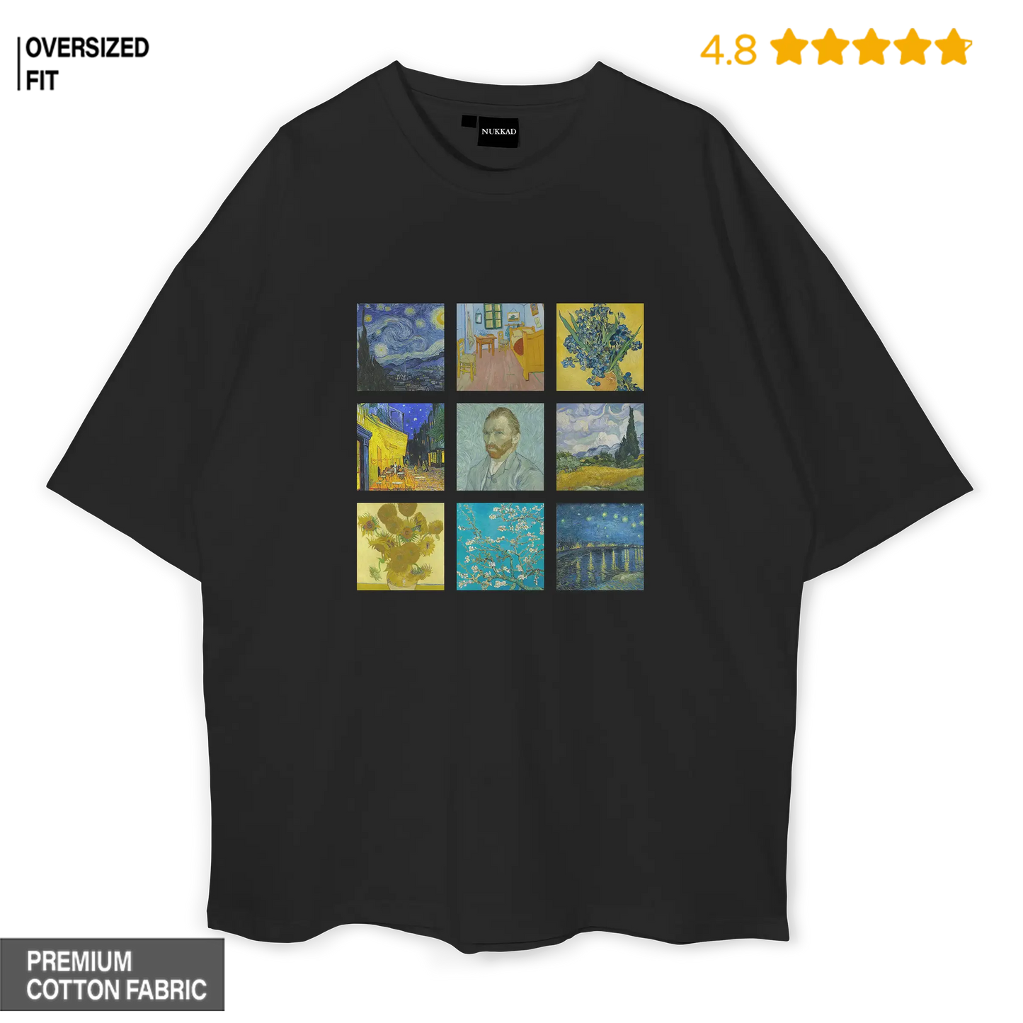 Van Gogh Collage Oversized T-shirt