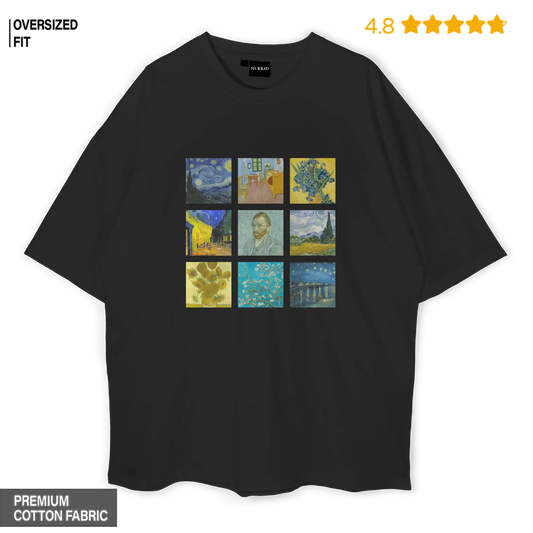 Van Gogh Collage Oversized T-shirt