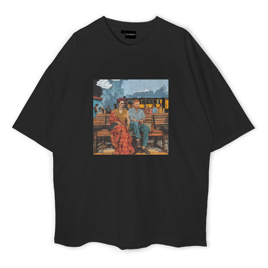 Van Gogh x Frida train Oversized T-shirt