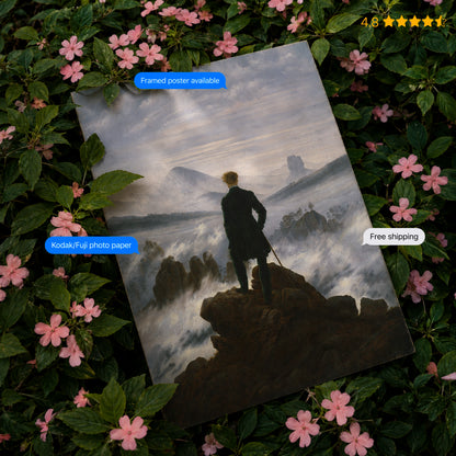 Wanderer above the Sea of Fog Poster & Framed Print