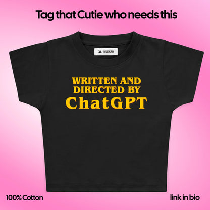 Written & Directed by Anxiety Y2K Baby Tee