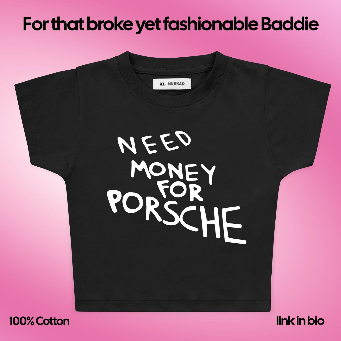 Need Money For Porsche Y2K Baby Tee